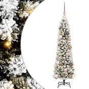 Vidaxl Umestno božično drevo Bela 120 cm PVC, kovina in plastika