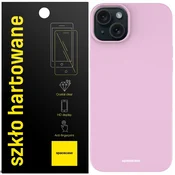 Mat in silikonski zaščitni ovitek za iPhone 15 Plus + steklo