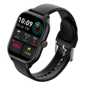 Pametni sat TACT - 2.01 ekran, Bluetooth pozivi, merenje pulsa, pritiska i kiseonika, crni