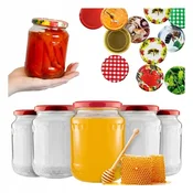 shumee 48X steklenih kozarcev 720 ml za kumare, gobe, marmelado, med, konzervirano hrano