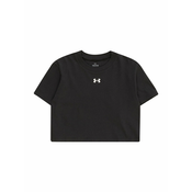 UNDER ARMOUR Tehnička sportska majica, crna / bijela