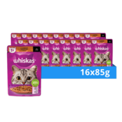 Whiskas Vlažna hrana za macke, Sa curetinom, 16x85 g