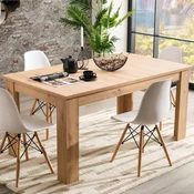 Homestyle4U Jedilna miza, 160.5x90.5x76.5 cm, rjava, raztegljiva