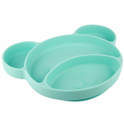 Canpol Babies Silicone Suction Plate Turquoise silikonski krožnik s priseskom 500 ml za otroke