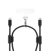 EPICO Kabel za punjenje telefona, USB-C na USB-C, 60 W, crni