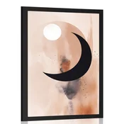 Plakat abstraktne oblike dan in noč - 60x90 white
