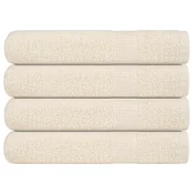 Vidaxl Brisače FROGN 4 kosi kremne barve 100x200 cm 360 g/m2