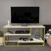 HANAH HOME TV polica Lorin Ephesus Gold