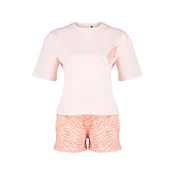 Trendyol Pink 100% Cotton Zebra Printed Knitted Pajamas Set