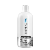 SOLVERX Active Men 2-v-1 gel za prhanje in šampon 400 ml