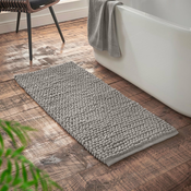Siva kopalniška preproga 50x120 cm Aspen Bobble – Bianca
