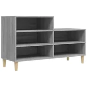 Vidaxl Omarica za čevlje siva sonoma 102x36x60 cm inženirski les