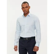Calvin Klein Srajca Micro Dot K10K112884 Svetlo modra Slim Fit