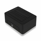 slomart dock station dual ewent aaacet0186 dual 2.5-3.5 usb 3.1 abs črna