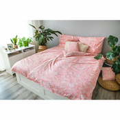 Roza pamucna posteljina za krevet za jednu osobu 140x200 cm LP Dita Pink Blossom - Cotton House