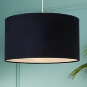 Searchlight Obesna svetilka Mersana, O 50 cm, temno modra, žamet, E27 - Dnevna soba/jedilnica - Skandinavski - Tkanine/tekstil
