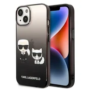 Karl Lagerfeld Gradient Ikonik Karl & Choupette ovitek za iPhone 14 Plus (6.7), črna