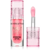 Makeup Revolution Pout Lip olje za ustnice z vlažilnim učinkom odtenek Pink Shimmer 3 ml