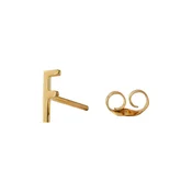 Design Letters  Pozlačeni srebrni uhan