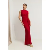 Made Of Emotion Womans Fitted maxi evening dress - red