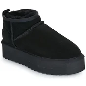 Colors of California PLATFORM SHEEPSKIN BOOT Črna