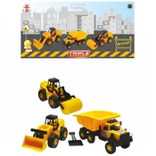 GUCLU Set buldozer, valjak i kamion žuti