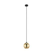 EGLO viseca lampa LEMORIETA E27 zlatno staklo O18 cm 39684