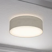 B.K. Licht Stropna svetilka Litora, taupe, O 30 cm, tekstil, E27 - Dnevna soba/jedilnica - siva - Tkanine/tekstil