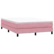 vidaXL vidaXL Box spring postelja brez vzmetnico roza 140x210 cm žamet, (21791324)