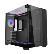 darkFlash Ohišje računalnika Darkflash TH285 (črno) + 4 ventilatorji
