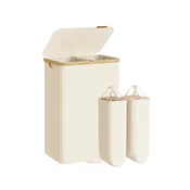 Songmics Košara za perilo 52x385x75 cm bela