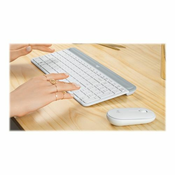 LOGITECH MK470 Wireless Desktop US bela tastatura + miš OUTLET