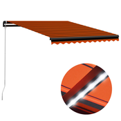 Tenda na rucno uvlacenje LED 350 x 250 cm narancasto-smeda
