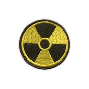 shumee Našitek Radiation - krog, majhen 3,8 cm - podlaga za likanje/toplotno varjenje - vezen našitek/značka/emblem