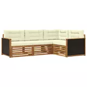 Set vanjskih sofa 4 pcs Prirodna i krem 247,5 x 168,5 x 73 cm