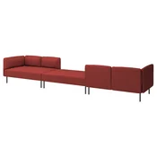 LILLEHEM Modularni šestosed, Gunnared/smede-crvena metal