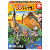 Puzzle dinosaurus Brachiosaurus 3D Creature Educa dĺžka 50 cm 101 dielov od 6 rokov EDU19383