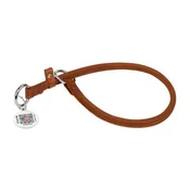 Waudog SOFT - usnjena zatezna ovratnica RJAVA 40cm