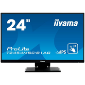 IIYAMA Monitor 24 PCAP 10-Points Touch Screen, Anti Glare coating, 1920 x 1080, IPS-panel, Slim Bezel, Speakers, VGA, HDMI, Height Adjust.