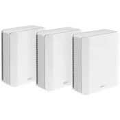 ASUS ZenWiFi BT10 (3-paket) BE18000 Tri-band WiFi 7 (802.11be) Mesh sistem, pametni AiMesh, 6 GHz WiFI, dvojna 10G porta, napredna omrežna varnost, starševski nadzor - 90IG08Y0-MO3C20-A