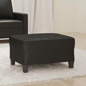 vidaXL Stolček za noge črn 70x55x41 cm umetno usnje