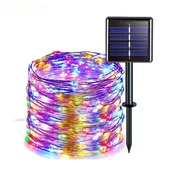 KJB Solarna LED svetlobna veriga, 6 m, 50 LED, večbarvna svetloba