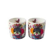 Maxwell&Williams Set skodelica za črno kavo Kaleidoscope 100ml/Bestie/2 kos/porcelan, (5000267688)