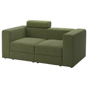 JÄTTEBO Modularna sofa dvosed, s naslonom za glavu/Samsala tamnožuta-zelena