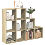 Pregrada/regal za knjige3 razina hrast 137,5x29x103,5 cm drveni