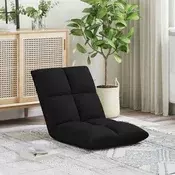 vidaXL Tlorisni stol Črna 50 x 61 x 57 cm blago