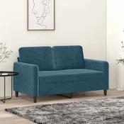 Dvosjed Plava 120 cm baršunasti