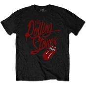 The Rolling Stones Script Logo (Soft Hand Inks) Black XL Majica