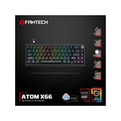 FANTECH Tastatura Mehanicka Gaming MK614 Atom x66 Retro crna (ice apricot switch)