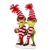 BOŽIČNA FIGURA ŽABICE Z DARILNIM PAROM 20 CM